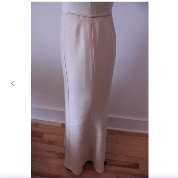 1990's Sunny Choi Champagne Coloured Trumpet Skirt With Satin Lining - Picture 2 of 4